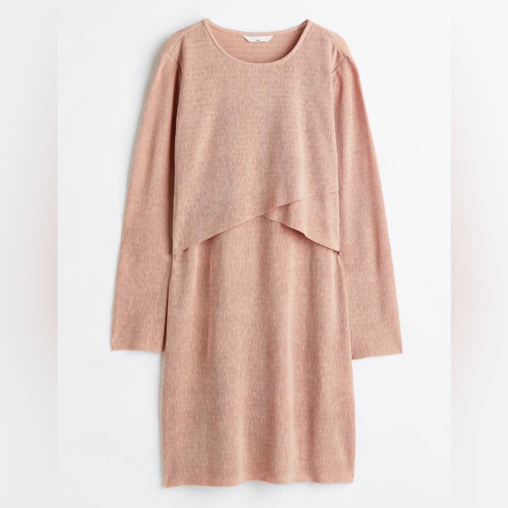 Mama Jersey nursing top in pale rose pink. NWT